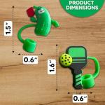 Pickleball Drink Toppers – Silicone Dust-Proof Cup Covers for 30 & 40oz Tumblers, Cute Court-Themed Accessories & Gifts, BPA-Free Reusable Sip Protectors