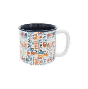 Pavilion Gift Company - Pickleball Word Splash - 18 oz Tea Cup Mug Sport Funny Novelty Gift