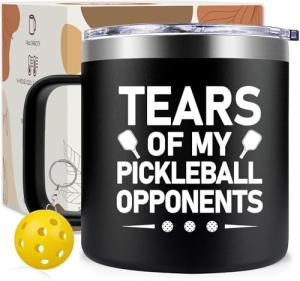 Maybeone Pickleball Gifts for Men Women - Gifts for Pickle ball Lovers Him Her - Coffee Mug 14oz