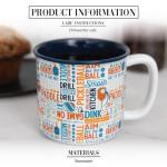 Pavilion Gift Company - Pickleball Word Splash - 18 oz Tea Cup Mug Sport Funny Novelty Gift