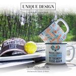 Pavilion Gift Company - Pickleball Word Splash - 18 oz Tea Cup Mug Sport Funny Novelty Gift