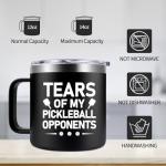 Maybeone Pickleball Gifts for Men Women - Gifts for Pickle ball Lovers Him Her - Coffee Mug 14oz