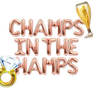 Champs In The Hamps Letter Balloon Bridal Shower Balloon Banner Bachelorette Party Decor Country Club Pickleball Golf Tennis Hamptons