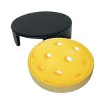 Pickleball Coasters for Drinks with Holder Round Leather Coasters Set of 6 Cups Mugs Mat Pad for Home Kitchen Bar