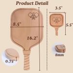 3pcs, Set of Pickleball Charcuterie & Cutting Board with 2 Drink Coasters - Funny Pickleball Christmas - Gifts for Women & Men, Unique Pickle ball Gift Ideas, Stocking Stuffers for Players & Lovers,