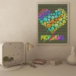 UPABLUNSO Diamond Painting Art Kits Colorful Heart Pickleball Lovers for Adults, DIY 5D Round Full Drill Diamond Painting for Beginners, Wall Home Decor Gifts 12x16 inch