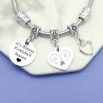 Pickleball Gifts for Women Stainless Steel Bracelets Pickleball Lover Gifts Pickleball Coach Gift Christmas Birthday Gifts for Pickleball Players Pickle Ball Gifts Funny Friendship Gifts for Women