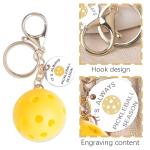 Sdopbinbin Pickleball Keychain Gifts for Best Friend Friends Pickleball Gifts for Adults Men Women Pickleball Accessories for Bags Handbag Pickleball Charms for Boys Girls Pickleball Players Lovers