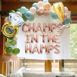 Champs In The Hamps Letter Balloon Bridal Shower Balloon Banner Bachelorette Party Decor Country Club Pickleball Golf Tennis Hamptons