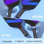 2PCS Pickleball Paddle Name Bands Personalized Silicone Pickleball Grip Bands,Custom Pickleball Bands for Racquetball Tennis Baseball Racket