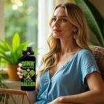 WWHSAI Pickleball Water Bottle 32oz | Insulated Stainless Steel Travel Tumbler with Lid Leak-Proof Keep Hot or Cold, BPA-Free |Dink Responsibly Gifts for Pickleball Lovers