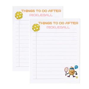 TYNUOCN 2pcs Pickleball Notepads，Funny Pickleball Gifts 100 pages Things To Do After Pickleball For All Pickleball Fans