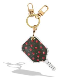 Sonix Keychain Case Compatible with Apple AirTags | Protective Cover Keychain | Pickleball Raspberry