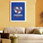 JXAVAXDE Blue Court Texture Pickleball Diamond Art Painting Art Kits 5D DIY Diamond Art Kits Home Wall Decor 16" x 12"