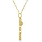 Allurez Diamond Pickleball Paddle Pendant Necklace 14k Yellow Gold (0.50ct) - Chain Length: 16