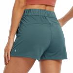 Willit Women's Shorts Hiking Athletic Shorts Yoga Lounge Active Workout Running Shorts Comfy Casual with Pockets Mallard Green L