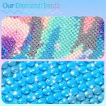 JXAVAXDE Blue Court Texture Pickleball Diamond Art Painting Art Kits 5D DIY Diamond Art Kits Home Wall Decor 16" x 12"