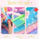 UIBDVKS Pickleball Diamond Art Painting Art Kits Diamond Art Painting Diamond Art Kits 5D DIY Diamonds Art Painting Kits for Home Wall Decor 12x16inch