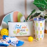 IUUIVV Pickleball Gifts for Women Men, Gifts for Pickleball Lovers Include 20 oz Funny Pickle Ball Tumbler with Straw Keychain Makeup Bag Pickle Ball Gift Ideas for Christmas Birthday