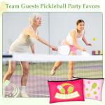 24 Pcs Pickleball Makeup Bags Bulk Pickleball Gifts for Women, Dink Ball Sport Cosmetic Pouch Bag Party Favors Supplies, Pickle Ball Accessories Travel Organizer Zipper Pouch Sport Lovers Gifts (Pink)