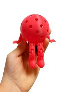 Funny Gift & Desk Ornament | Flexible Pickleball with Arms & Legs | Perfect for Pickleball Players, Coaches, and Enthusiasts (Red)