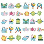 Hikio 30 PCS Pickleball Charms for Jewelry Making Bulk Enamel Charms for Necklace Bracelet Earrings Making DIY Crafts(14 Styles, Random style)