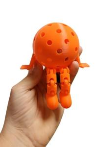 Funny Gift & Desk Ornament | Flexible Pickleball with Arms & Legs | Perfect for Pickleball Players, Coaches, and Enthusiasts (Orange)