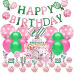 Pickleball Party Decorations, Pickleball Birthday Decorations Includes Glitter Birthday Banner Cake Topper Cupcake Toppers Balloons for Pickleball Decorations Party Favors