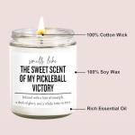 Funny Pickleball Gift Set - Scented Candle & Cosmetic Bag - Pickleball Gifts for Women, Men, Players, Coaches - Gag Gift for Birthday, Valentine's Day, Stocking Stuffers, Pickleball Enthusiasts