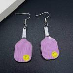 Blue Drop Sports Earrings Pickleball Earrings Acrylic Drop Dangle Game Day Sport Lover Jewelry