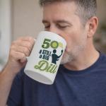 Trenton Gifts 50th Birthday Coffee Mug for Pickleball Enthusiast - Funny Gift Ideas for Her & Him - Unique 50th Birthday Mug for Women & Men. 50 and Still A Big Dill. 11 Oz.