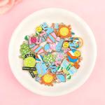 Hikio 30 PCS Pickleball Charms for Jewelry Making Bulk Enamel Charms for Necklace Bracelet Earrings Making DIY Crafts(14 Styles, Random style)