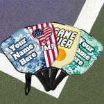 Uoffice5 Custom Pickleball Paddle Cover Personalized Paddle Case with Design You Photo Text Customized Neoprene Racket Protection with Pocket and Handle Strap Fits Most Rackets - 9.06x11.81 Inches