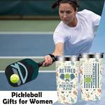 Loecuxe Pickleball Gifts for Women, Men - Pickle Ball Gifts for Woman - Christmas, Birthday Gift for Pickle Ball Lovers - I'm Not Retired I'm a Full Time Pickleball Tumbler Cup 20 oz