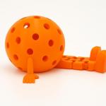 Funny Gift & Desk Ornament | Flexible Pickleball with Arms & Legs | Perfect for Pickleball Players, Coaches, and Enthusiasts (Orange)