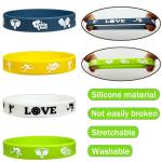 FSHANEE Pickleball Rubber Bracelets Pickleball Party Supplies Pickleball Silicone Wristbands Pickleball Party Gift Bag Fillers Goodie Bag Stuff, Set of 24 Counts