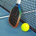 Pickleball Training Paddle - Pickleball Trainer Practice Paddle, Carbon Fiber Particle Paint Frosted Surface, Extra Long Handle, 16mm Core Sports Sweet Spot Training Racket