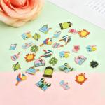 Hikio 30 PCS Pickleball Charms for Jewelry Making Bulk Enamel Charms for Necklace Bracelet Earrings Making DIY Crafts(14 Styles, Random style)