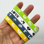 FSHANEE Pickleball Rubber Bracelets Pickleball Party Supplies Pickleball Silicone Wristbands Pickleball Party Gift Bag Fillers Goodie Bag Stuff, Set of 24 Counts