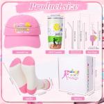 Zhamate Pickleball Hat for Women, Pickleball Accessories with Cotton Baseball Cap Socks Stainless Steel Tumbler for Birthday Christmas Pink
