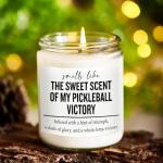 Funny Pickleball Gift Set - Scented Candle & Cosmetic Bag - Pickleball Gifts for Women, Men, Players, Coaches - Gag Gift for Birthday, Valentine's Day, Stocking Stuffers, Pickleball Enthusiasts