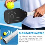 Pickleball Training Paddle - Pickleball Trainer Practice Paddle, Carbon Fiber Particle Paint Frosted Surface, Extra Long Handle, 16mm Core Sports Sweet Spot Training Racket