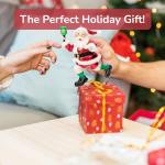 TILTECH Santa Pickleball Ornament Hand-Painted Glass Christmas Decor of Santa Playing Pickleball, Unique Sports Gift for Pickleball Lovers