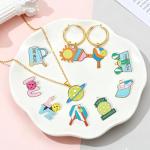 Hikio 30 PCS Pickleball Charms for Jewelry Making Bulk Enamel Charms for Necklace Bracelet Earrings Making DIY Crafts(14 Styles, Random style)