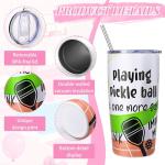Zhamate Pickleball Hat for Women, Pickleball Accessories with Cotton Baseball Cap Socks Stainless Steel Tumbler for Birthday Christmas Pink