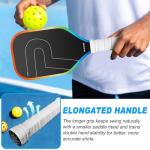 Pickleball Training Paddle - Pickleball Trainer Practice Paddle, Carbon Fiber Particle Paint Frosted Surface, Extra Long Handle, 16mm Core Sports Sweet Spot Training Racket