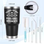 Lifecapido Pickleball Gifts 30oz Tumbler with Lid, Funny Christmas Gifts Birthday Gifts for Pickleball Lovers, Pickleball Player, Pickleball Coach (Black)