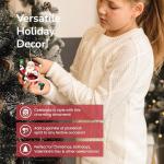 TILTECH Santa Pickleball Ornament Hand-Painted Glass Christmas Decor of Santa Playing Pickleball, Unique Sports Gift for Pickleball Lovers