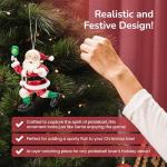 TILTECH Santa Pickleball Ornament Hand-Painted Glass Christmas Decor of Santa Playing Pickleball, Unique Sports Gift for Pickleball Lovers