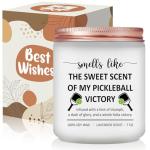 Risnoae Pickleball Gifts for Women, Men - Pickle Ball Accessories - Cool Funny Sports Gifts for Pickleball Players, Lovers - Lavender Scented Candle